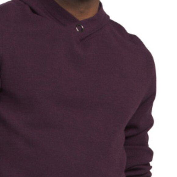 NEW NAADAM Wool Merino Hoodie for men Maroon 462mn - Picture 3 of 4